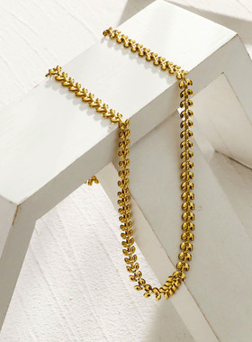 轻奢项链18K镀金时尚清新百搭