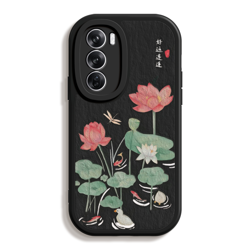 适用OPPOk12手机壳一1加13新款reno13pro好运莲花findx8液态真我硅胶GT7/6个性ACE5软K10男A1女a57/a32保护套 - 图3