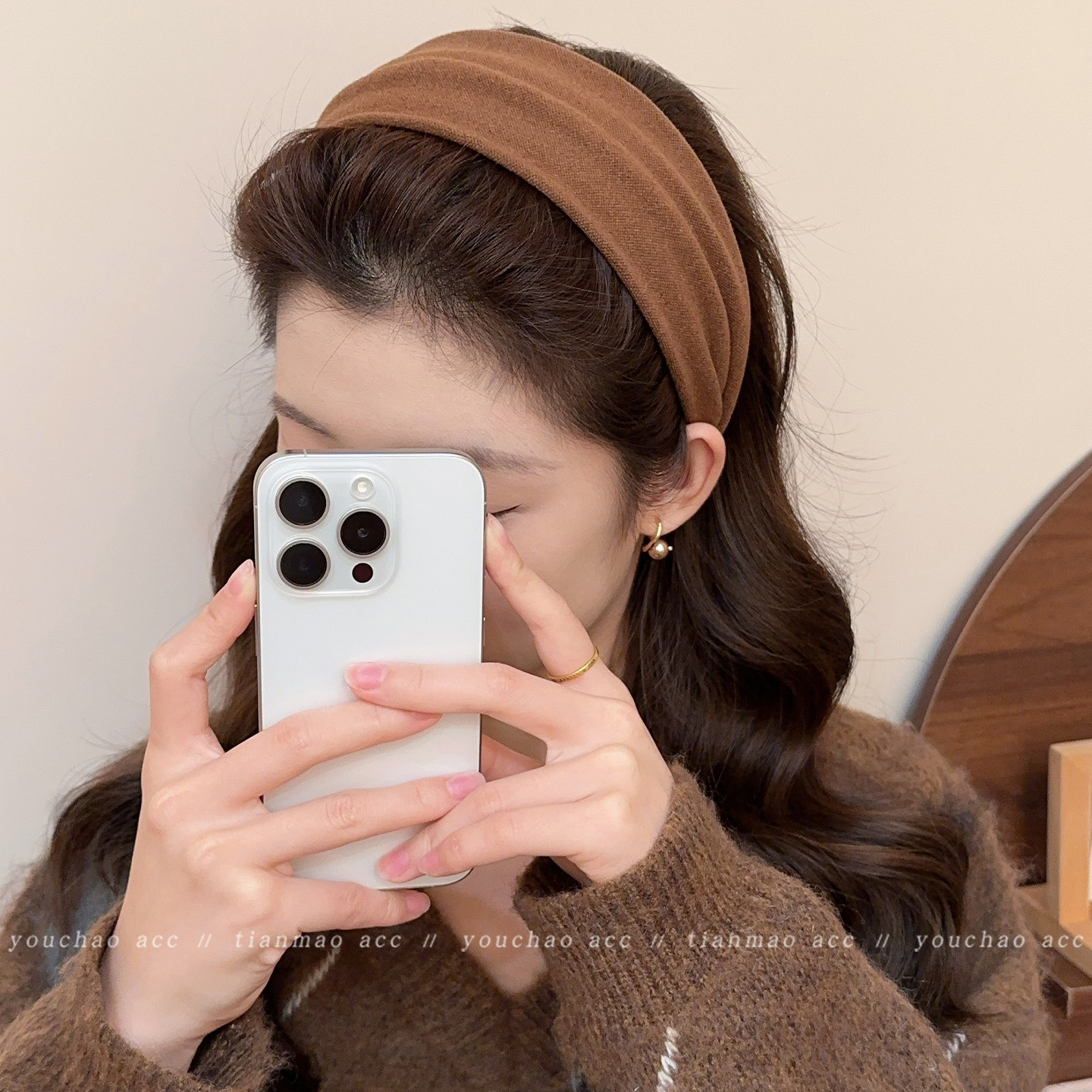 显脸小宽边发箍女高颅顶2025新款日常外戴头箍发卡高级感洋气时尚,淘宝优惠券,粉丝福利购,淘宝优惠卷