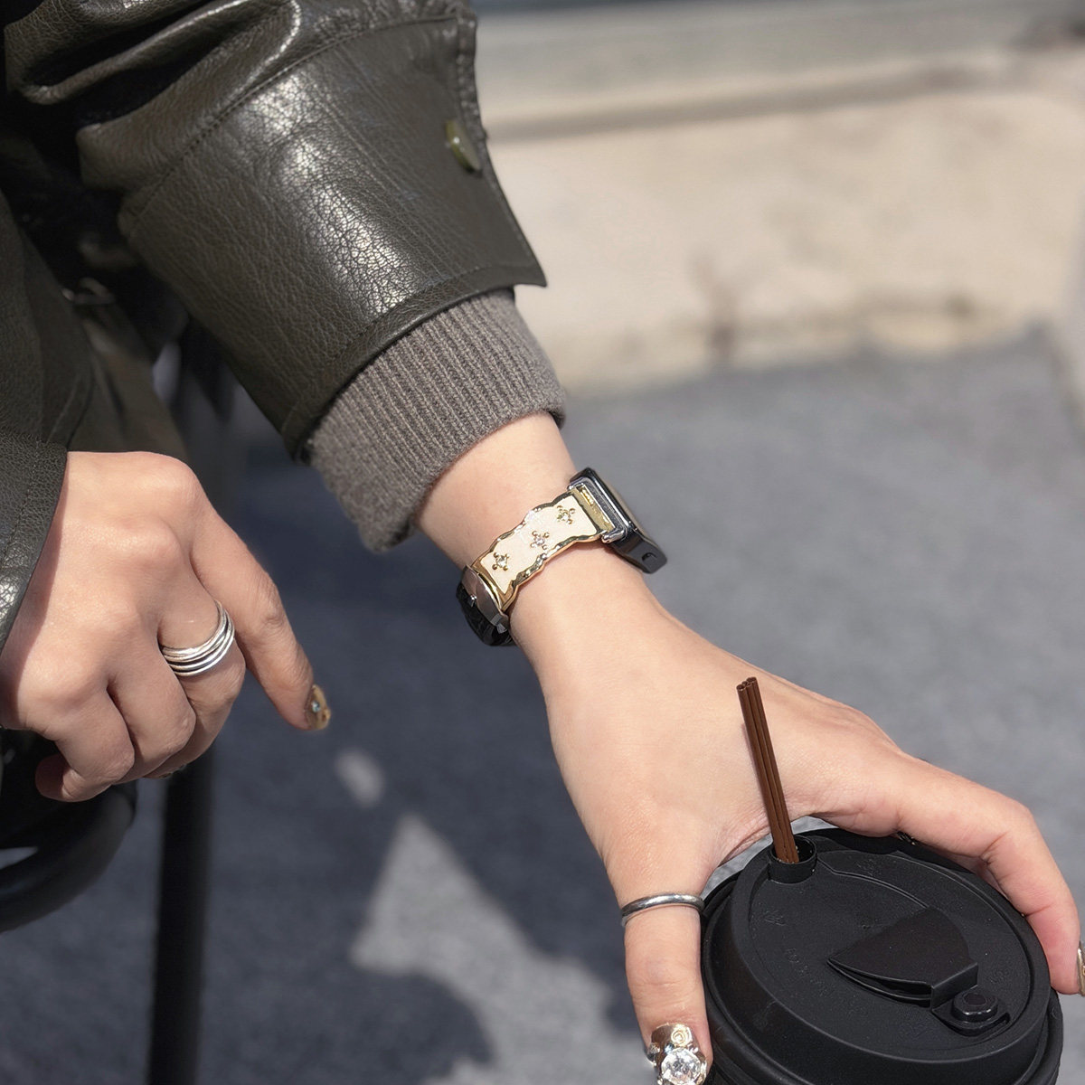 萱芊【星河拼鳄鱼纹】适用华为手环10表带9手表8荣耀10运动皮质7腕带新款watch九通用智能nfc女小香风高级感,淘宝优惠券,粉丝福利购,淘宝优惠卷