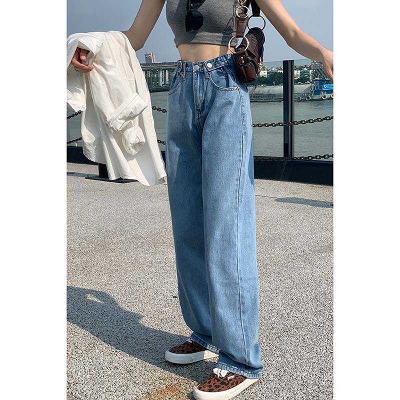 kfko梨形身材春装2022年女直筒裤子 kfko牛仔裤