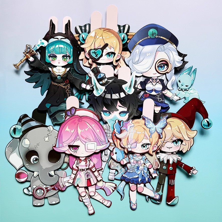 逃出惊魂夜可动纸片人免剪裁蛋仔派对立体可动人偶儿童手工套装 - 图2