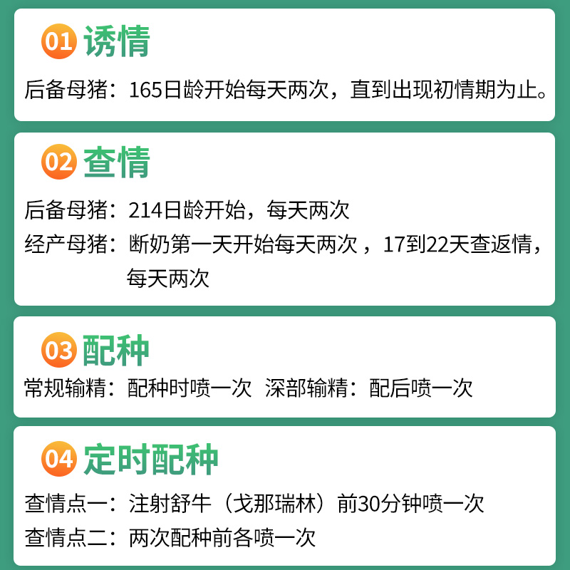 母猪发情喷雾诱情剂猪用配种刺激发情荷尔蒙喷剂公猪气味济气味剂 - 图1