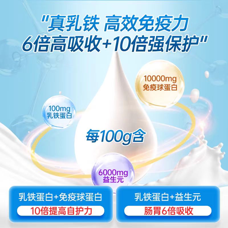 乳铁蛋白儿童增强婴幼儿提高蛋白粉免疫球抵抗宝宝免疫力版旗舰店