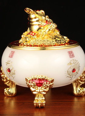 琉璃玉聚宝盆办公室装饰高档礼品