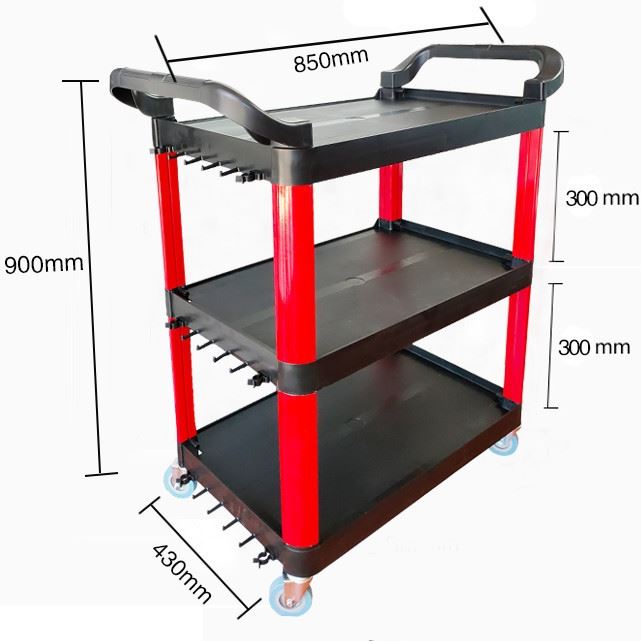 汽车洗车美容店工具车三层推车贴膜抛光清洁车精洗设备置物架餐车