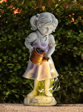 Solar lights, resin crafts, little girls' kettle lights, ou