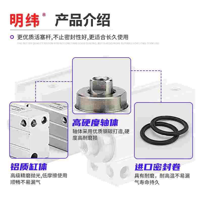 SMC型小型CUJB自由安装型气缸CDUJB4/6/8/10/12/16/20-15-20-30D - 图1