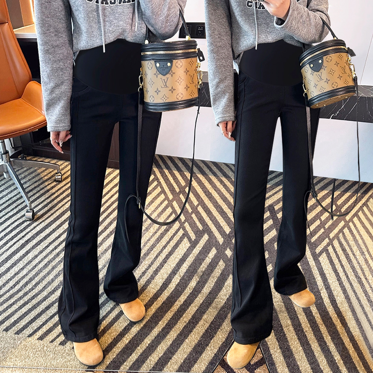 Maternity pants for fall outer wear micro-flared pants 2025 new style