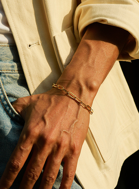 IDEAGEMER黄金手链男18k黄金