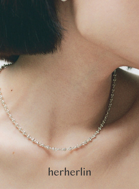 herherlin925银设计感双声项链