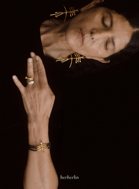 herherlin 【新品】原创设计通天树石榴石串珠三圈手串小众高级感