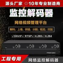 4-way Internet HD monitoring film decoder onvif image switching management splicing matrix multi-split wheel tour