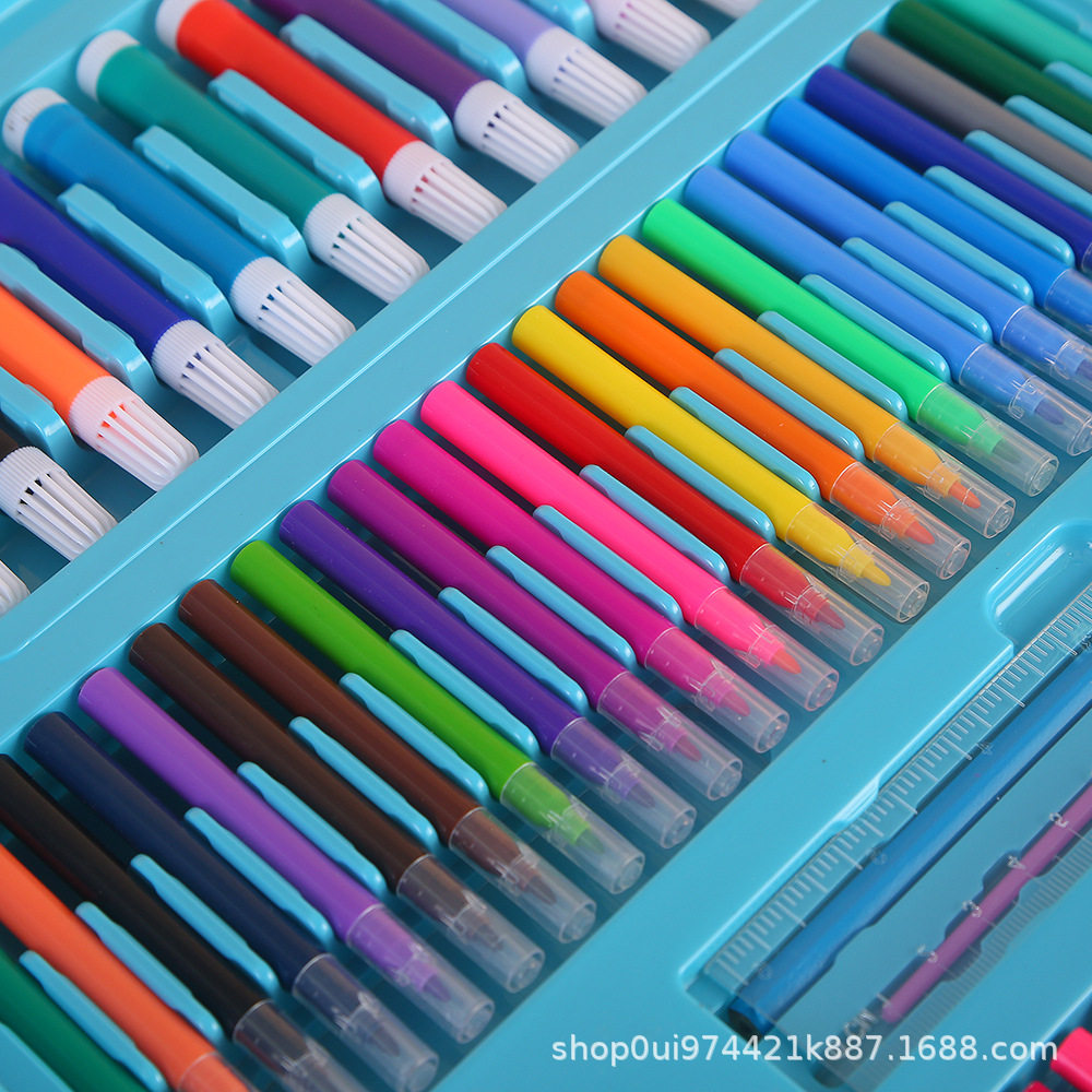 208件画笔蜡笔水彩笔绘画小学生儿童美术油画棒套装画画学习用品,淘宝优惠券,粉丝福利购,淘宝优惠卷