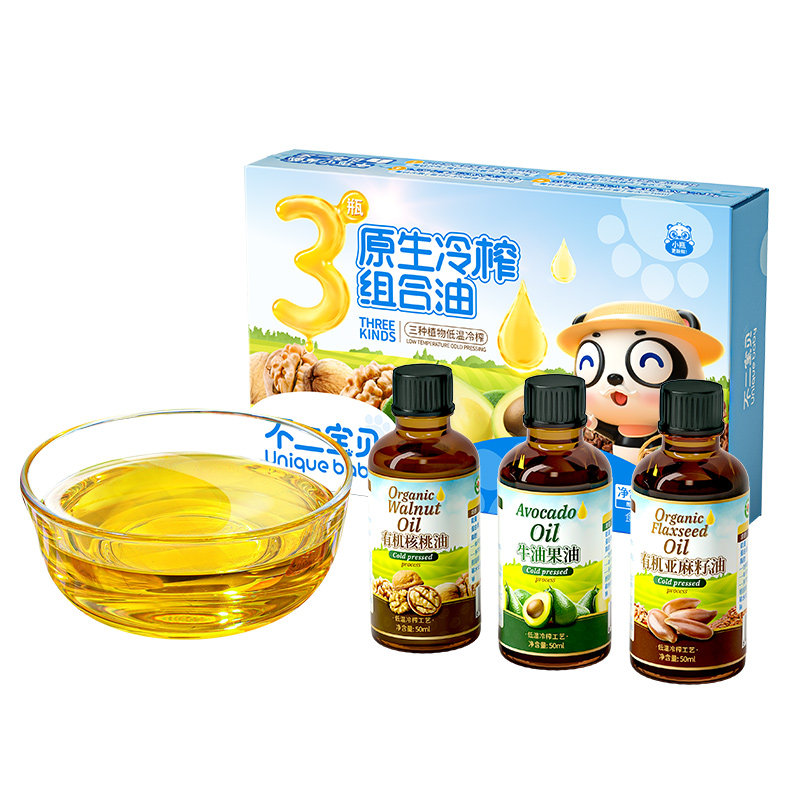 不二宝贝有机亚麻籽牛油果送核桃油 不二宝贝食用油