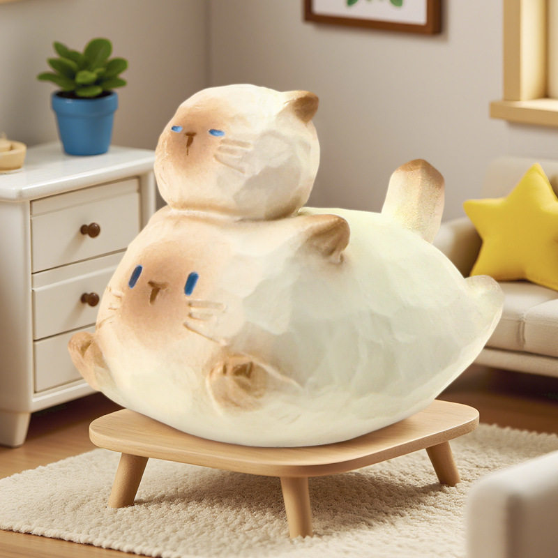 正品猫猫PAL情绪盲盒暹罗猫小豆丁桌面招财摆件萌粒治愈萌宠礼物,淘宝优惠券,粉丝福利购,淘宝优惠卷