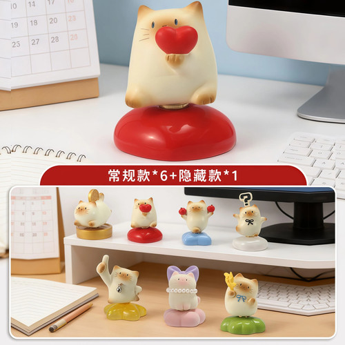 正品猫猫PAL乐无忧转转盲盒摆件旋转玩偶暹罗创意网红生日礼物女 - 图3