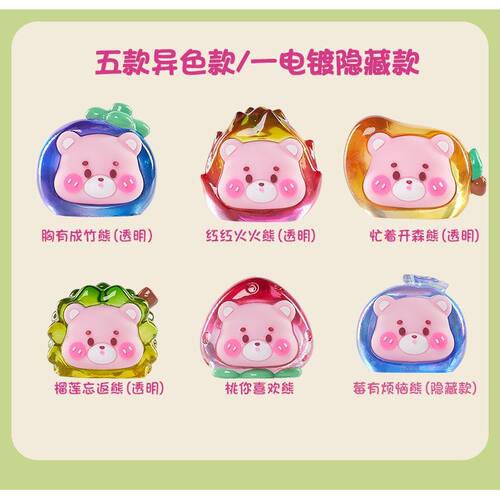 正版水果物语小萌猪盲盒盲袋潮玩萌粒珠猪公仔摆件可爱猪生日礼物 - 图1