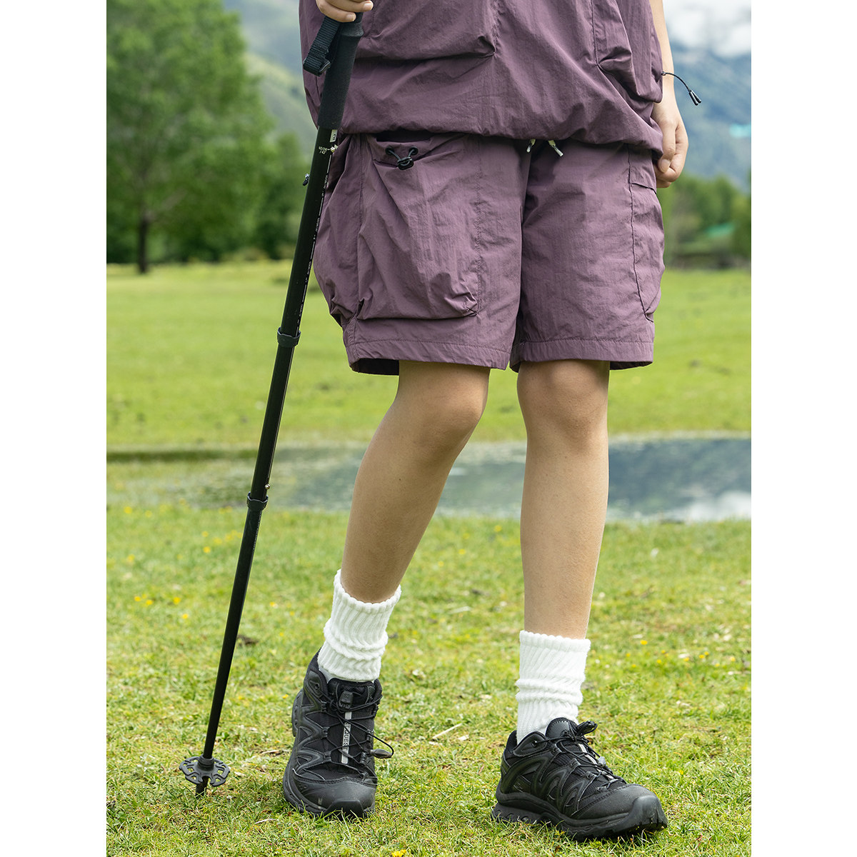 EFTC 夏季山系户外宽松大口袋机能短裤男 情侣网面速干透气五分裤,淘宝优惠券,粉丝福利购,淘宝优惠卷