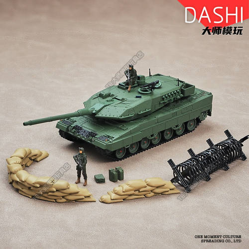 1:64合金仿真豹2A6主战坦克麦思迪军事战车模型男生静态摆件玩具 - 图2