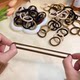 Simple rubber band women's hair tie high elastic and durable leather sheath hair rope that does not strangle hair black hair tie