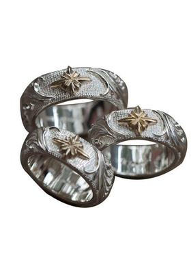 极速Handmade Rikngs Retro Personality Couple Ring Jewelry gi