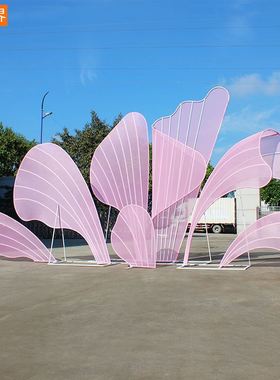 百界婚庆道具贴纱铁艺花瓣婚庆背景装饰婚礼布置商场活动装饰摆件