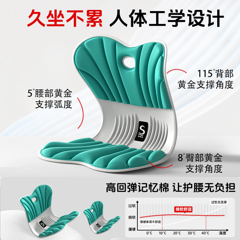 思菲其坐姿矫正器儿童坐垫学生预防弓背纠正驼背久坐护腰座椅神器