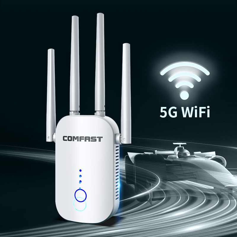 【信号扩展】CF-WR758AC 家用穿墙wifi信号放大器无线WiFi扩大路由器1200M千兆双频5G网络接收增强无线中继器