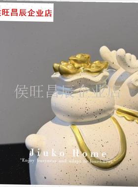 上有钱摆件高级感陶瓷工艺品新z中式招财马伴手礼马年桌面装饰品