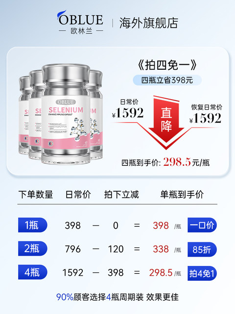 OBLUE malt selenium tablets imported from the United States