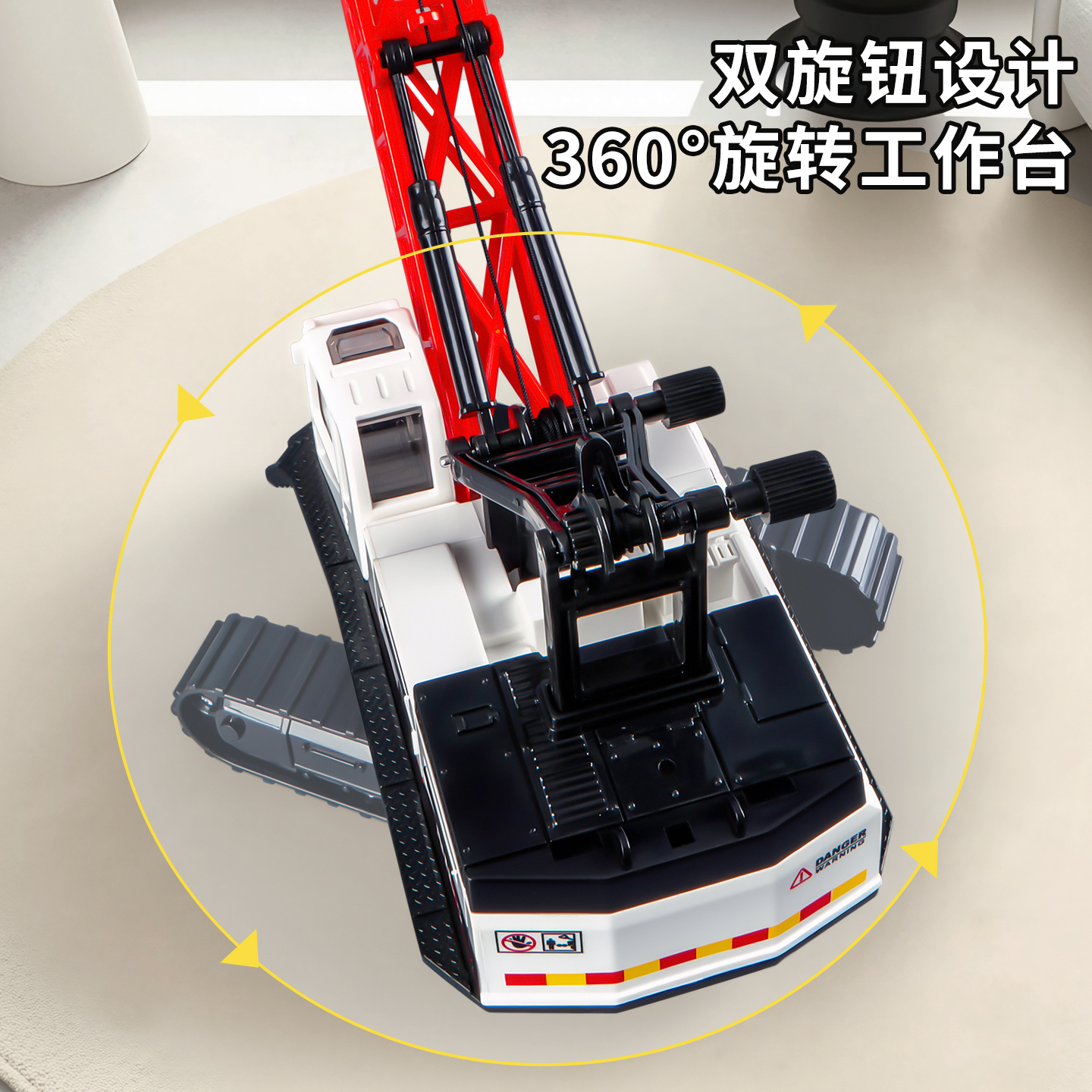 儿童大号吊车玩具男孩子3到6岁工程车吊机宝宝仿真惯性起重机新款 - 图1