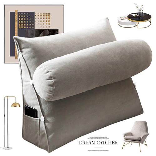 德国品质M卧室床头靠垫靠背护腰简约靠枕带头枕客厅沙发靠枕可拆 - 图2