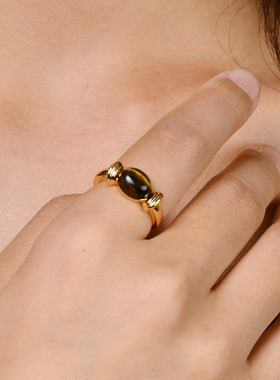 Manreya玛芮雅沙丘之眼虎眼石戒指开口可调节