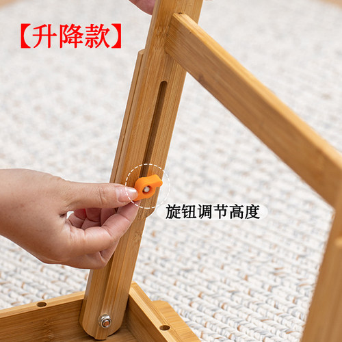 皇庭轩全楠竹笔记本折叠电脑桌学生宿舍床上用作业写作桌飘窗茶桌 - 图2