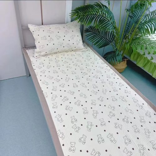 四季款学生宿舍单人床盖单件防滑加厚床单双面可用简约夹棉沙发垫 - 图2