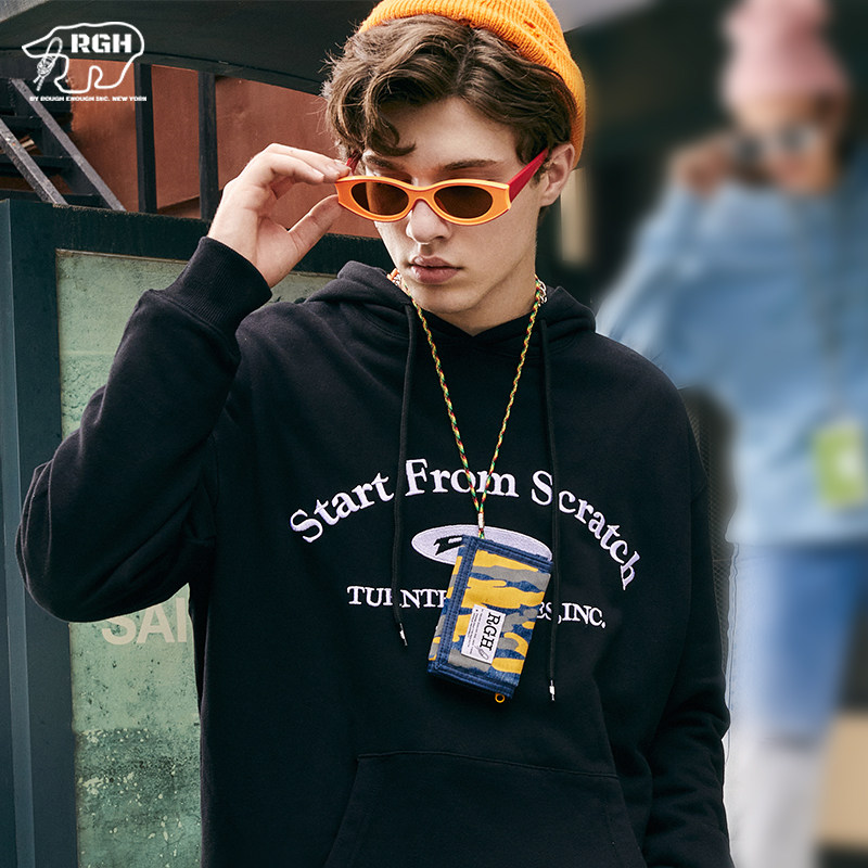 rgh帆布钱包潮牌短款三折卡包挂绳 RGH钱包