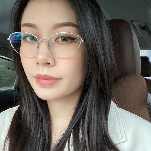 QIUQIU/【猫眼半框】原创小众轻质又抓脸可配近视防蓝光女镜框 - 图1