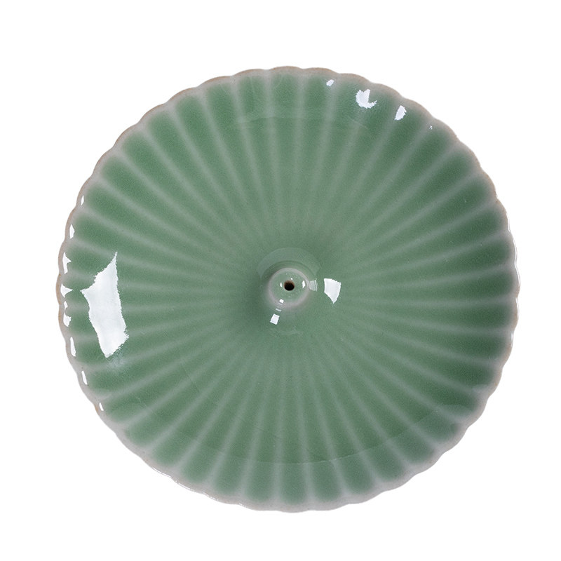 龙泉青瓷线香香插香座创意家用室内陶瓷插香盘立香熏香座茶道配件,淘宝优惠券,粉丝福利购,淘宝优惠卷