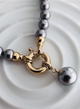 西班牙马略卡强光小灯泡正圆12mm珍珠吊坠项坠首饰