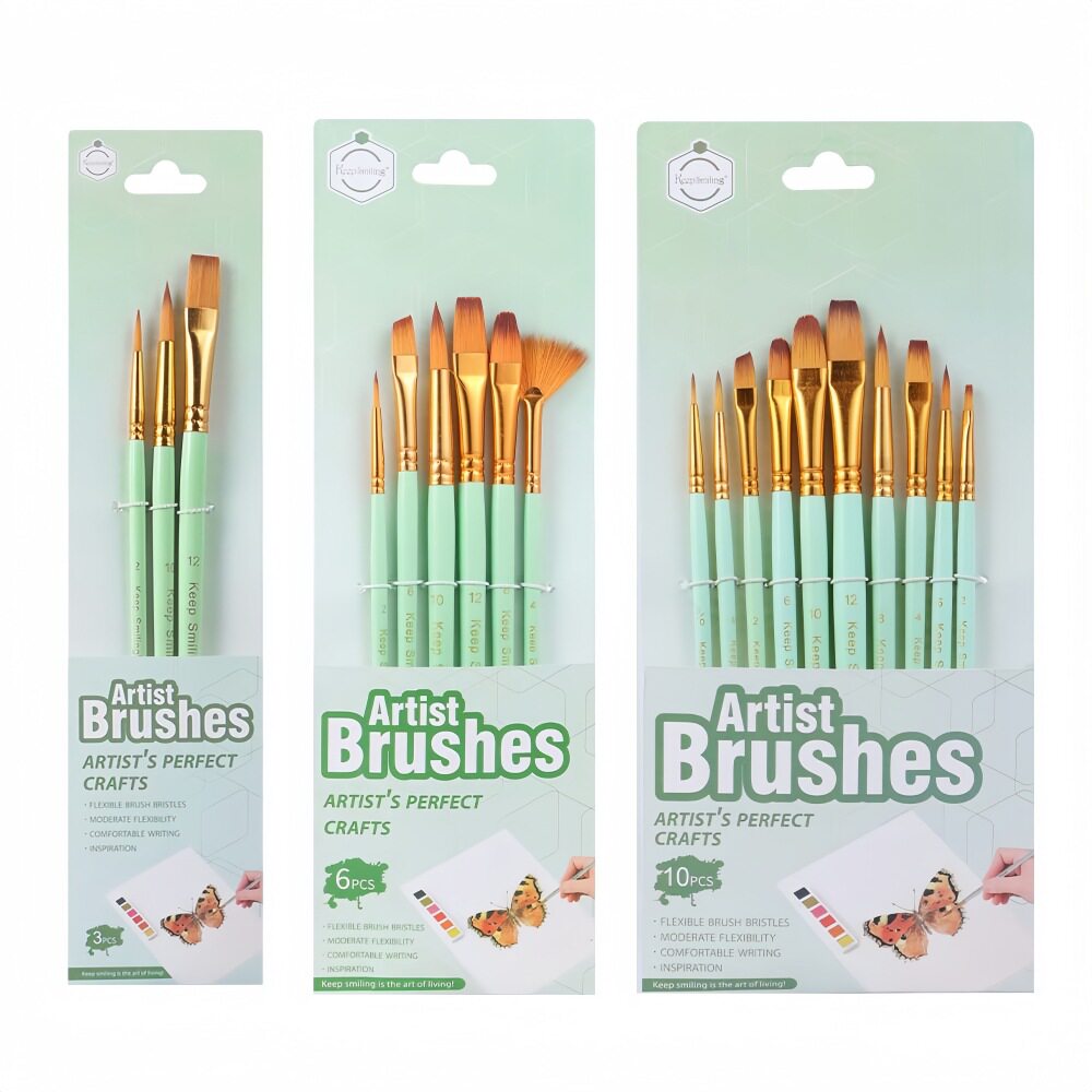 Gouache set acrylic paint brush