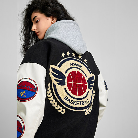 Jersey de béisbol flocado bordado con toalla con letras pesadas de estilo americano