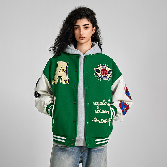 Jersey de béisbol flocado bordado con toalla con letras pesadas de estilo americano