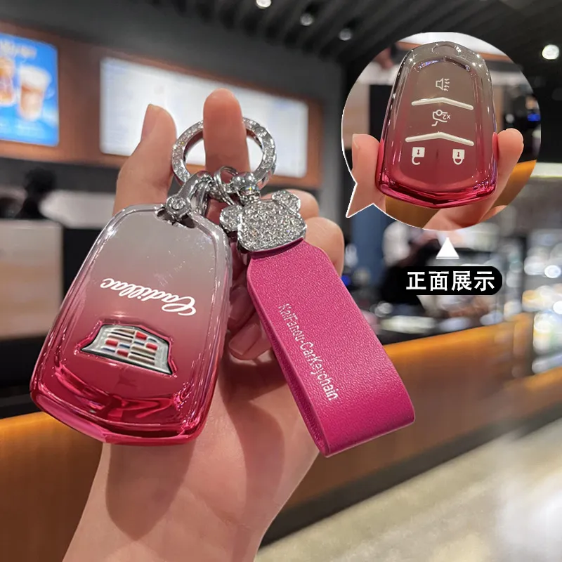 适用于凯迪拉克xt5钥匙套xt4 xt6女壳atsl ct5 ct6 xts包扣时尚sy - 图2