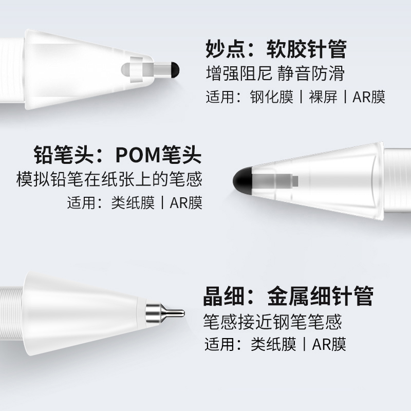 兴菲妙点笔尖降噪阻尼适用华为M-Pencil2代触控笔荣耀Magic-Pencil3代笔替换铅笔头学生网课笔记静音魔法笔尖