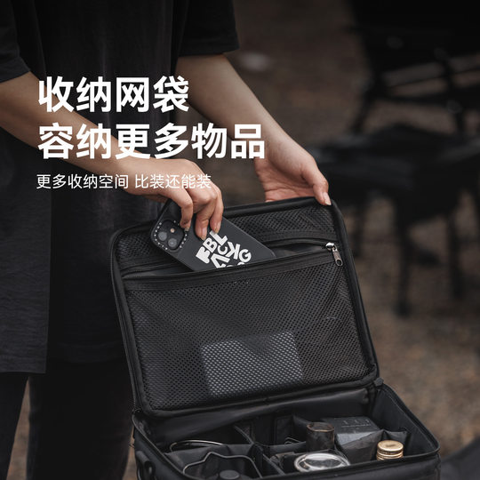 BLACKDOG黑狗露营装备收纳包大容量黑化加高户外整理箱折叠杂物袋
