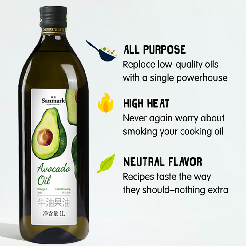 晟麦Avocado Oil牛油果油1L冷榨儿童食用油鳄梨果油家庭装纯正-图1