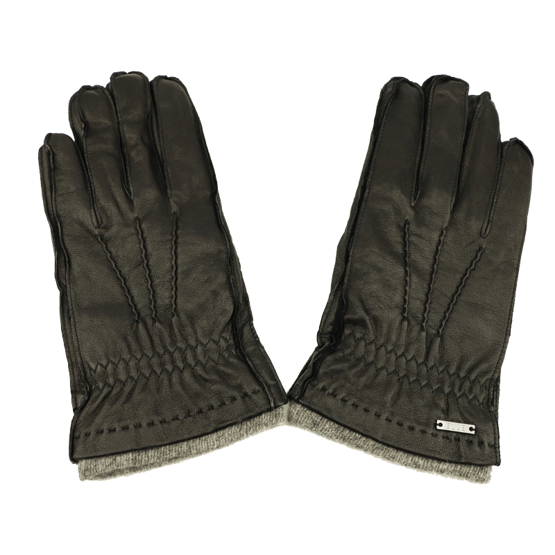 ELLE HOMME羊皮手套男士秋冬季羊毛羊绒保暖防风骑行开车送礼礼盒 - 图3