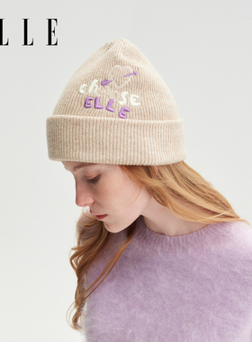 ELLE羊毛针织帽女秋冬保暖冷帽