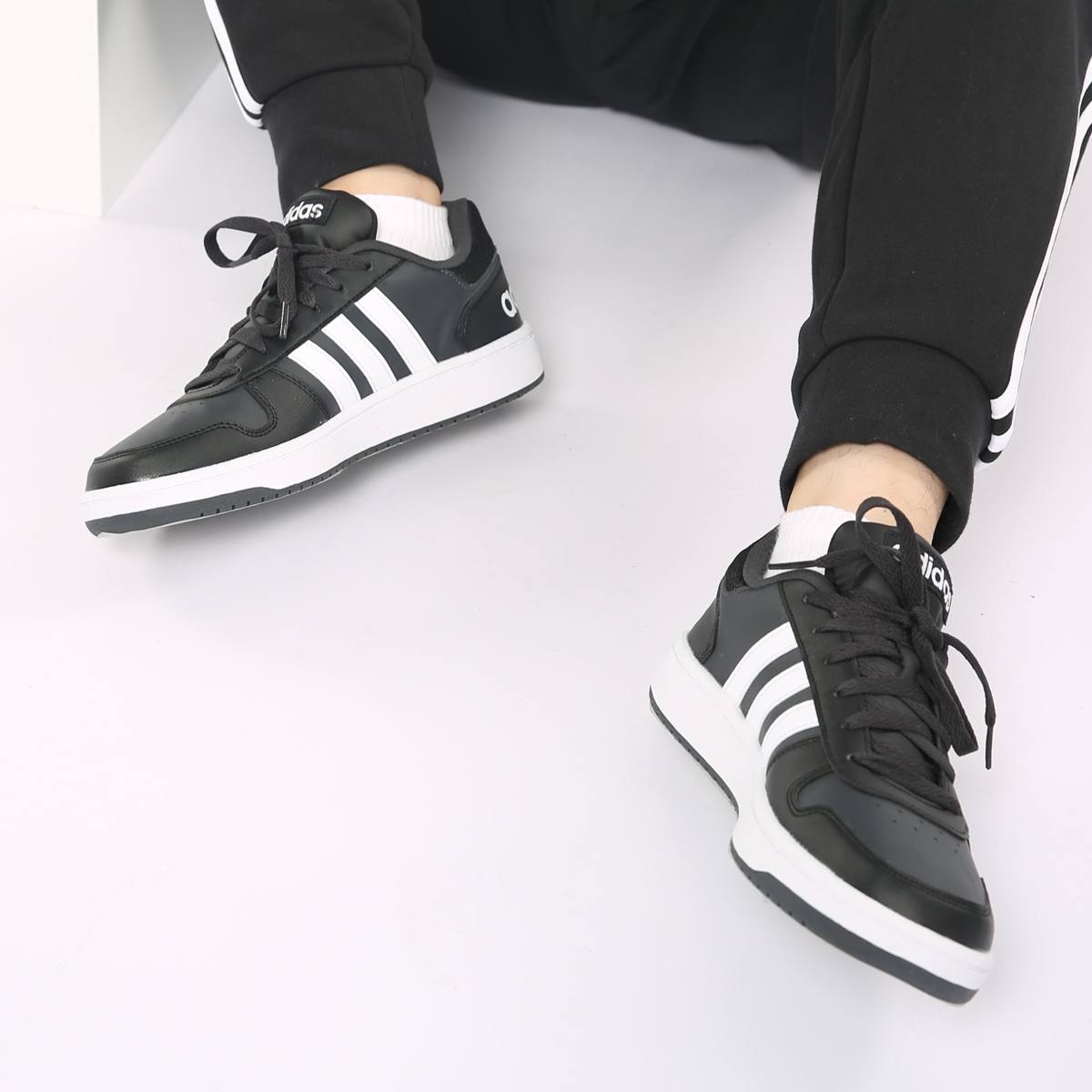 Adidas/阿迪达斯正品 NEO HOOPS 2.0 男子低帮休闲板鞋B44699 - 图1